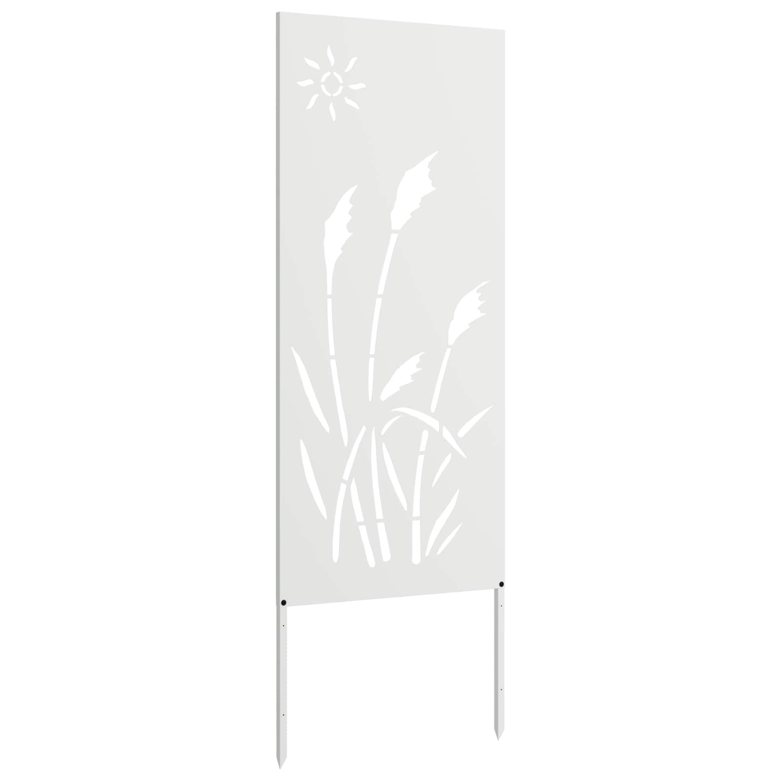 Privatnost u vrtu Bijelo 50 x 140 cm Hladno valjana čelična