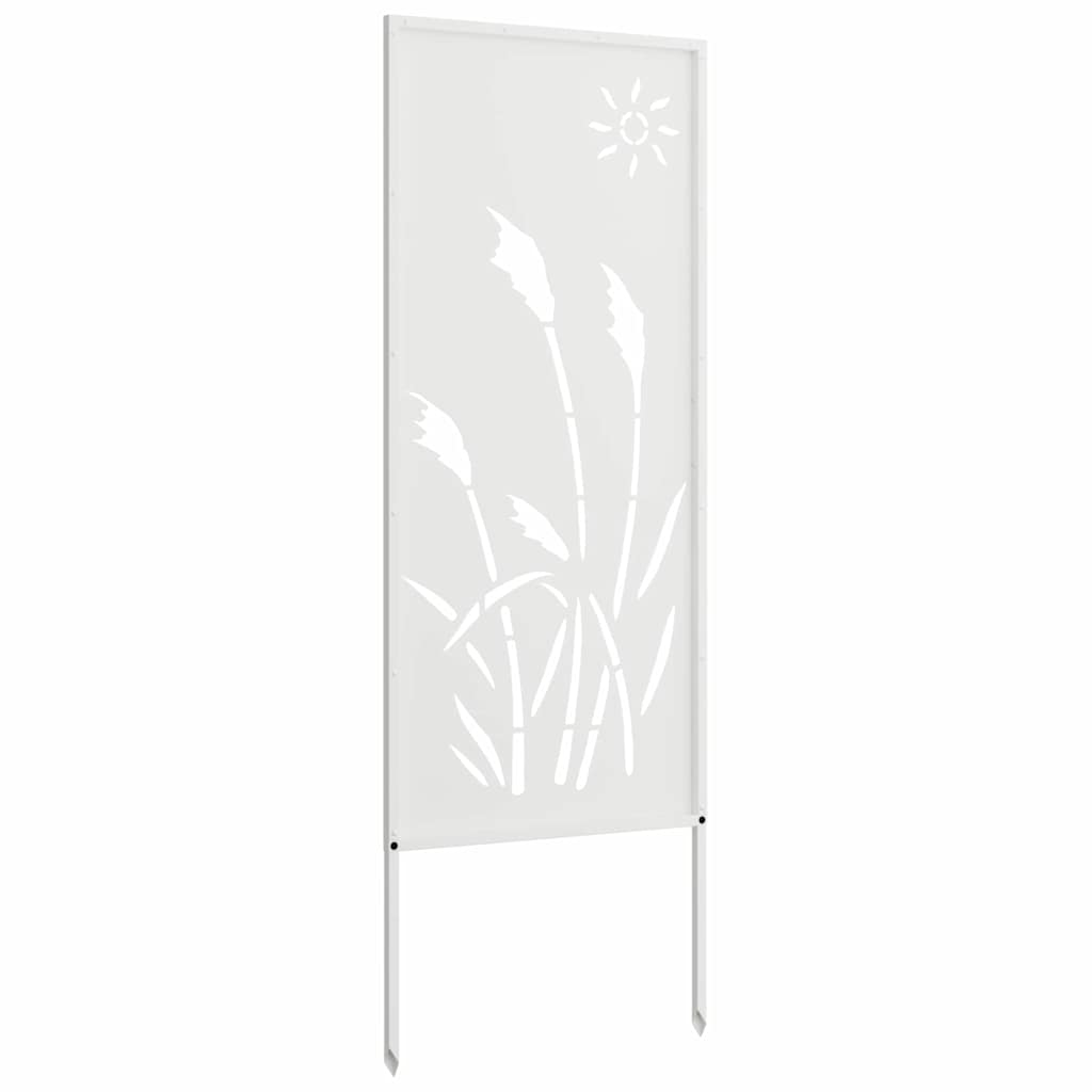 Privatnost u vrtu Bijelo 50 x 140 cm Hladno valjana čelična