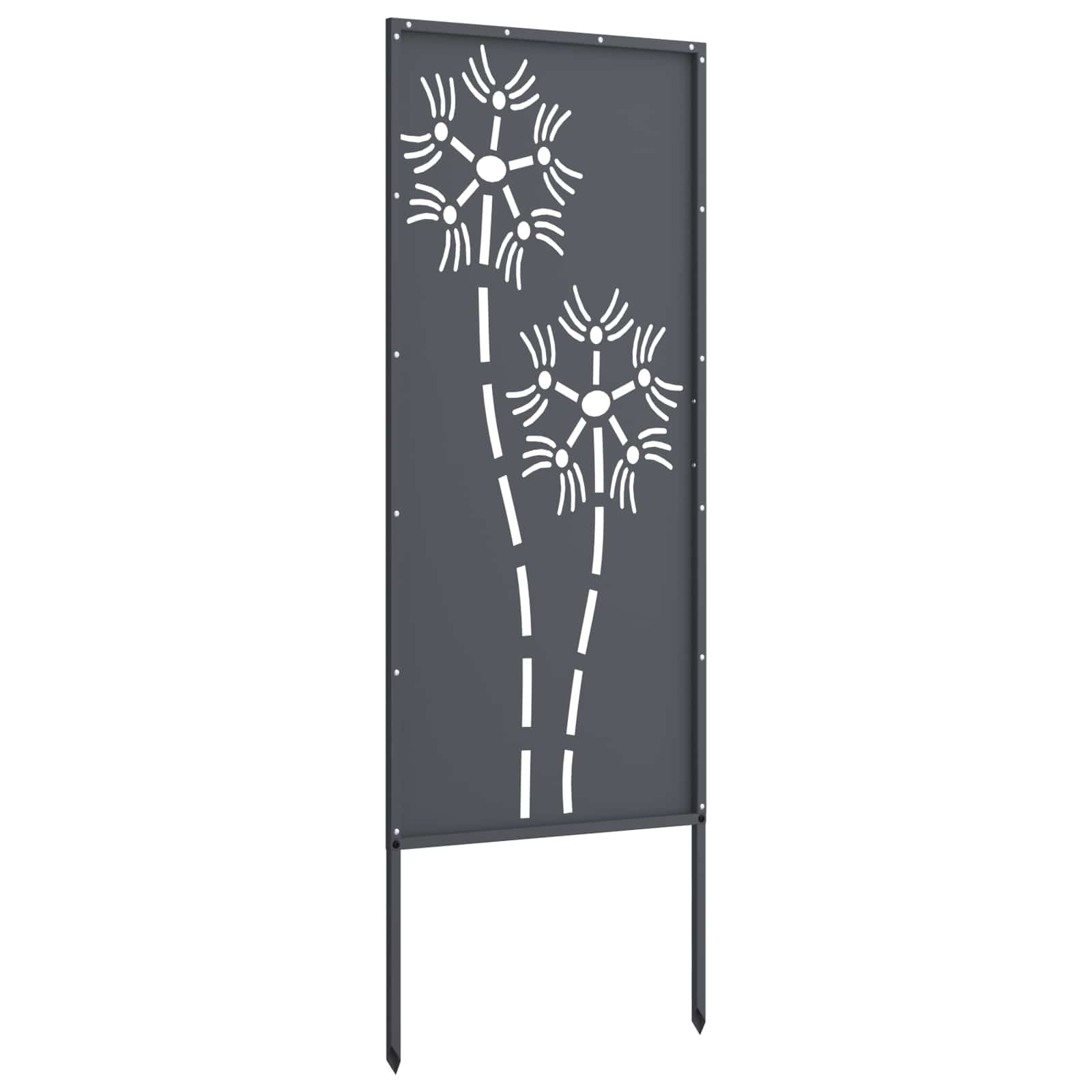 Privatnost u vrtu Antracit 50 x 140 cm Hladno valjana čelična