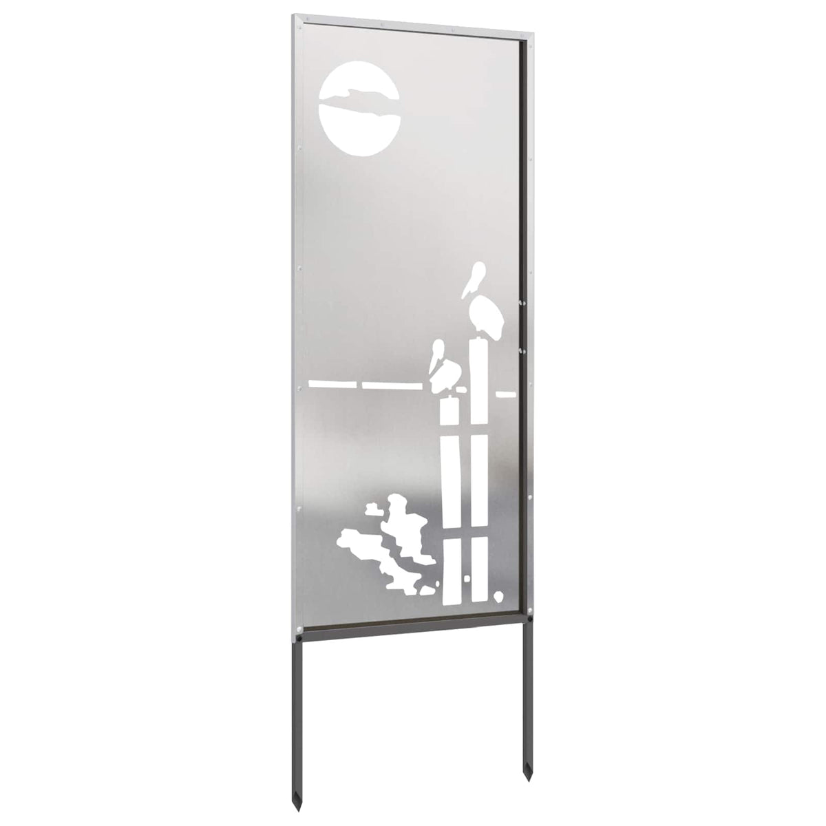 Privatnost u vrtu Srebrno 50 x 140 cm Nehrđajući čelik