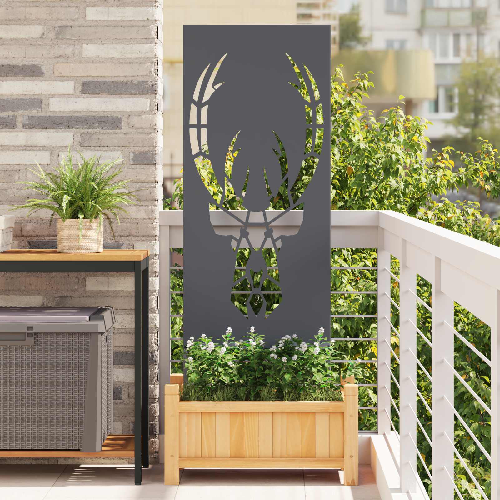 Privatnost u vrtu Antracit 50 x 140 cm Hladno valjana čelična