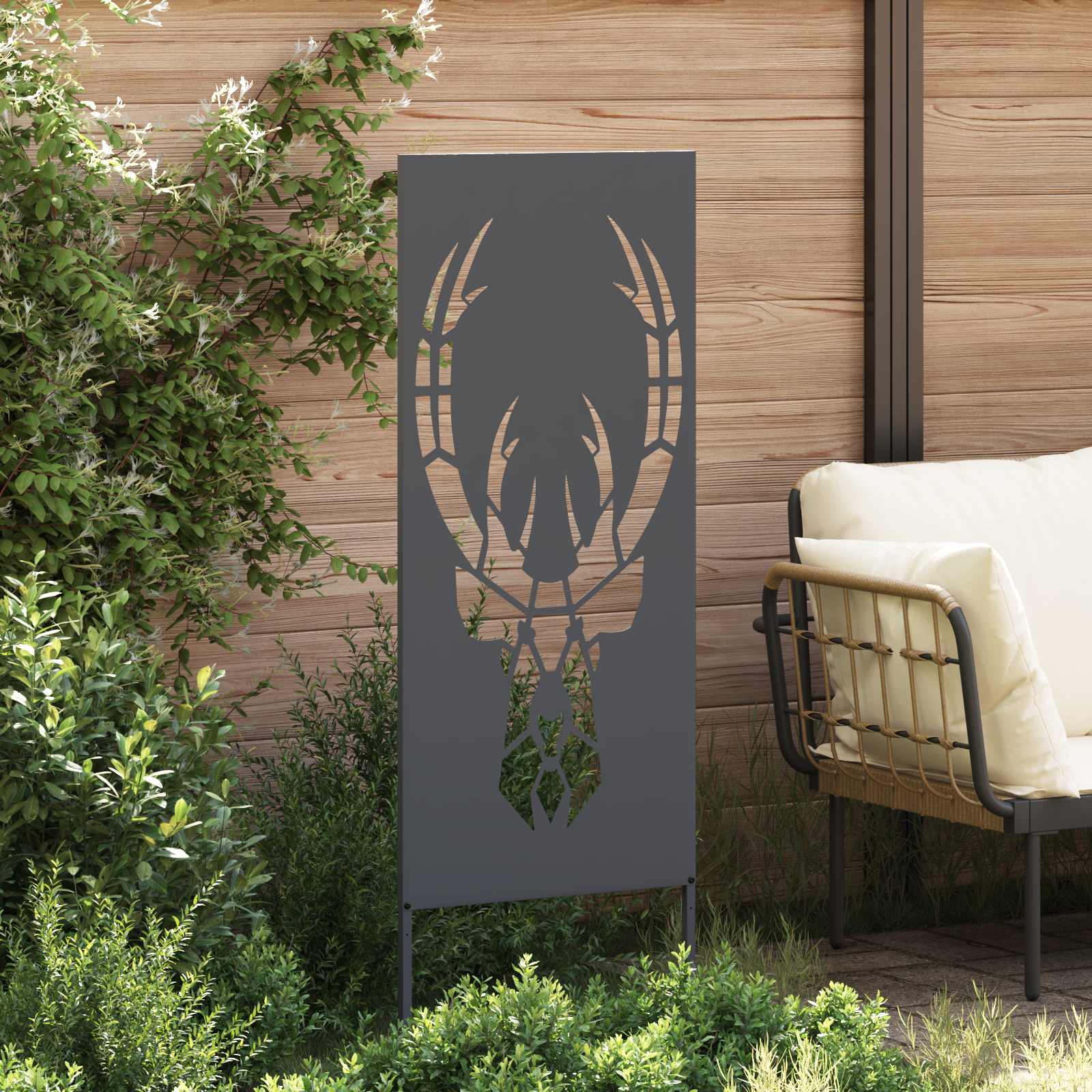Privatnost u vrtu Antracit 50 x 140 cm Hladno valjana čelična