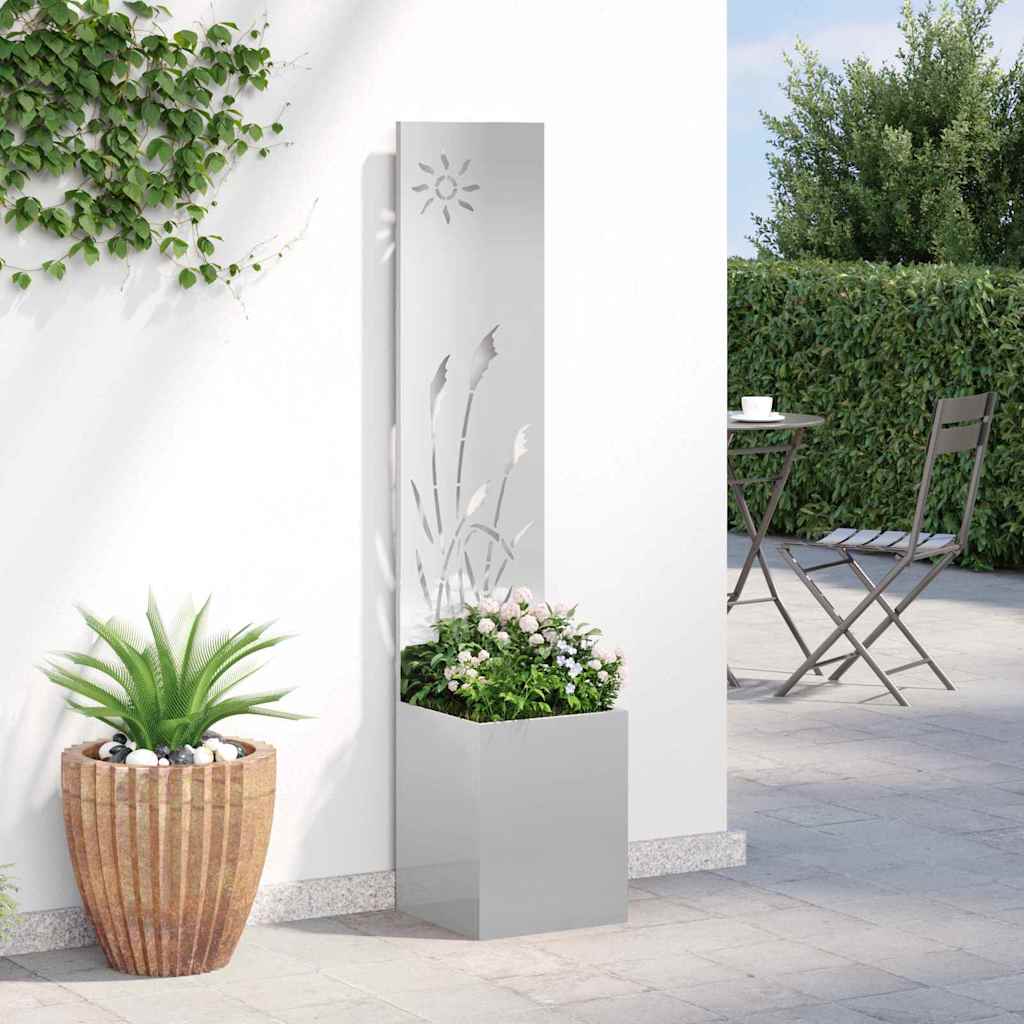Privatnost u vrtu Srebrna 32 x 150 cm Nehrđajući čelik