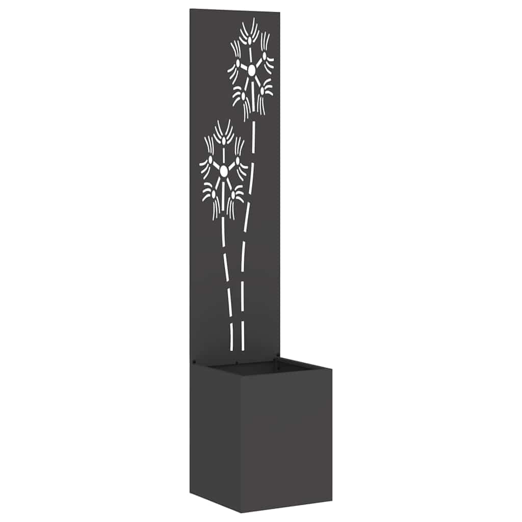 Privatnost u vrtu Crna 32 x 150 cm Hladno valjana čelična