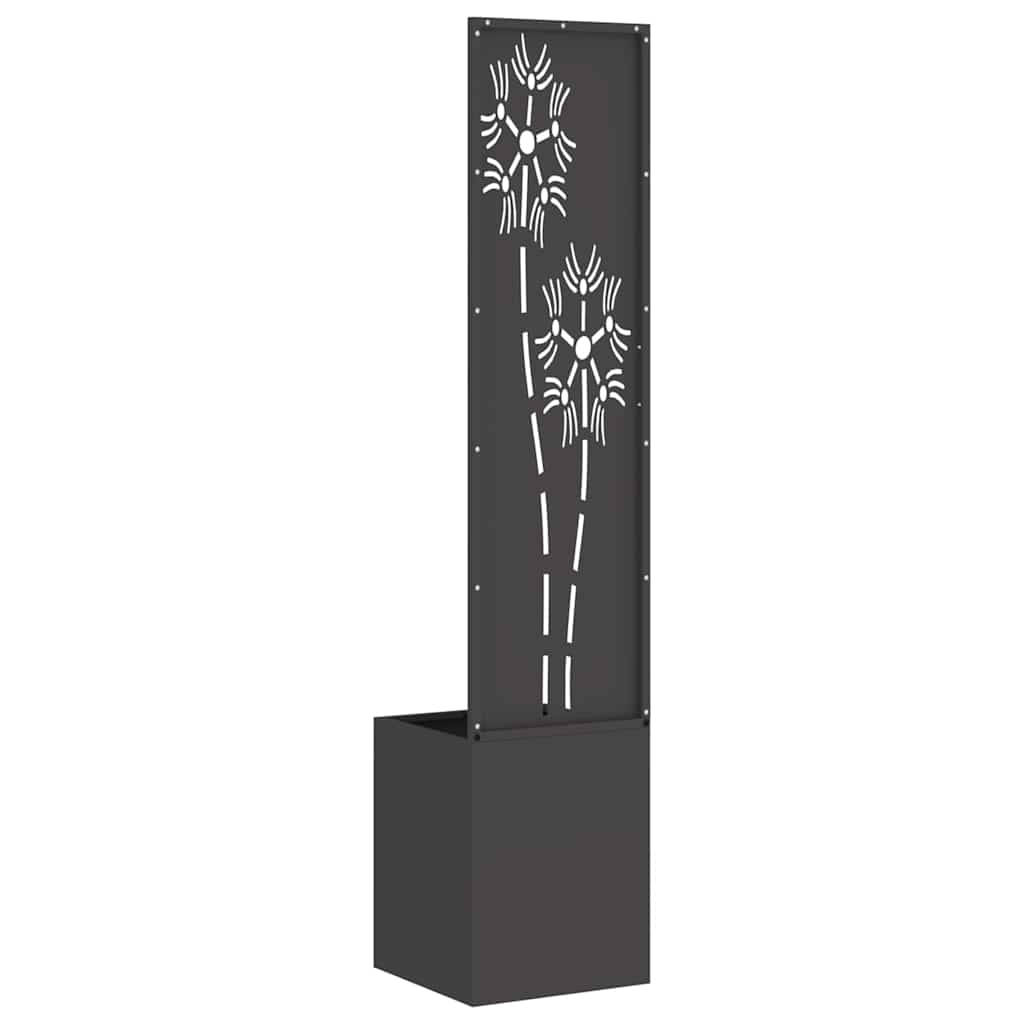Privatnost u vrtu Crna 32 x 150 cm Hladno valjana čelična