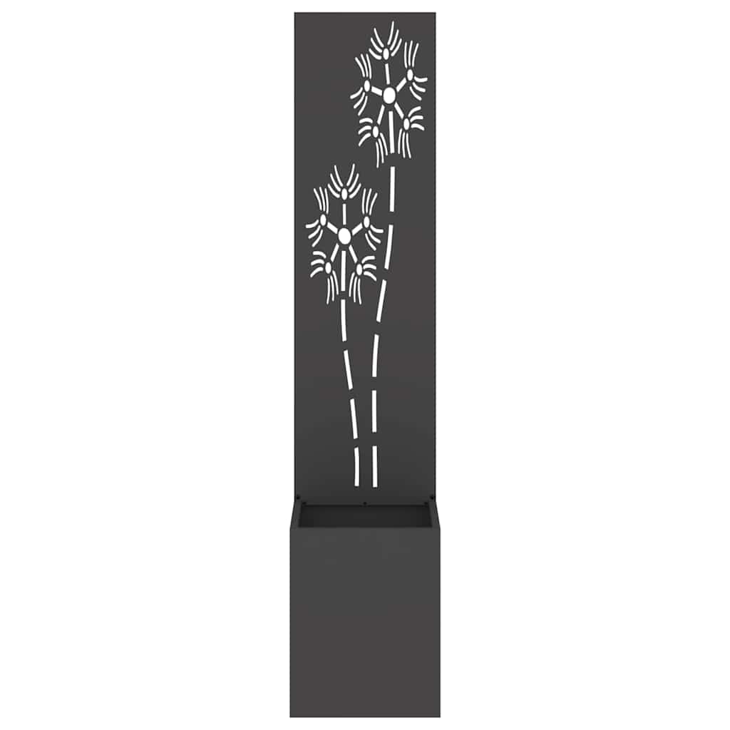 Privatnost u vrtu Crna 32 x 150 cm Hladno valjana čelična