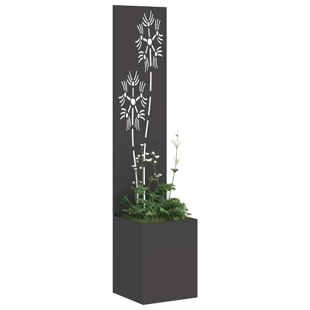 Privatnost u vrtu Crna 32 x 150 cm Hladno valjana čelična