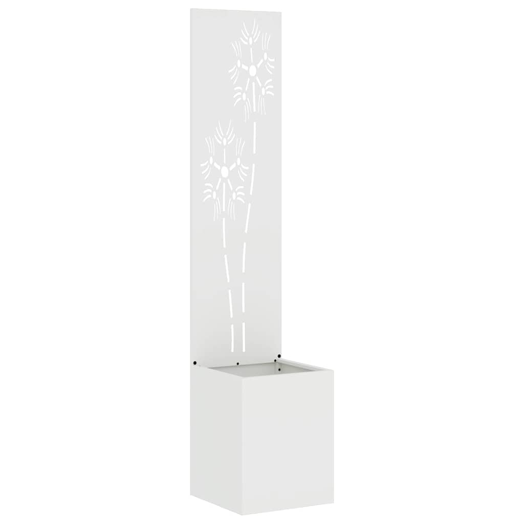 Privatnost u vrtu Bijelo 32 x 150 cm Hladno valjana čelična