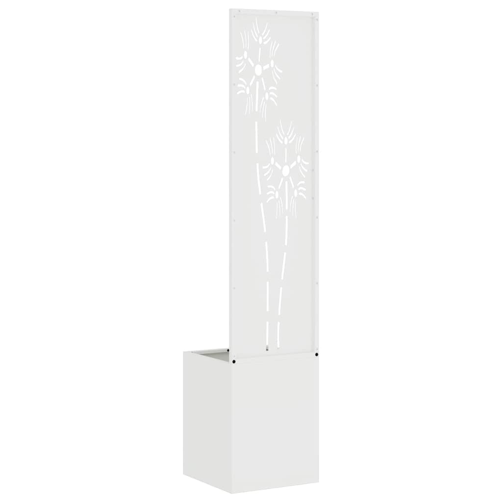 Privatnost u vrtu Bijelo 32 x 150 cm Hladno valjana čelična