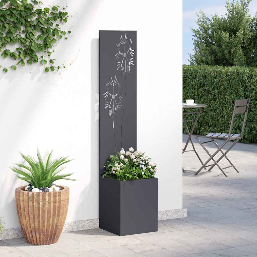 Privatnost u vrtu Antracit 32 x 150 cm Hladno valjana čelična