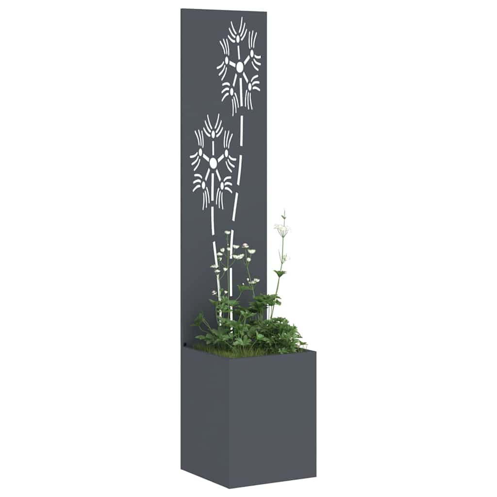 Privatnost u vrtu Antracit 32 x 150 cm Hladno valjana čelična