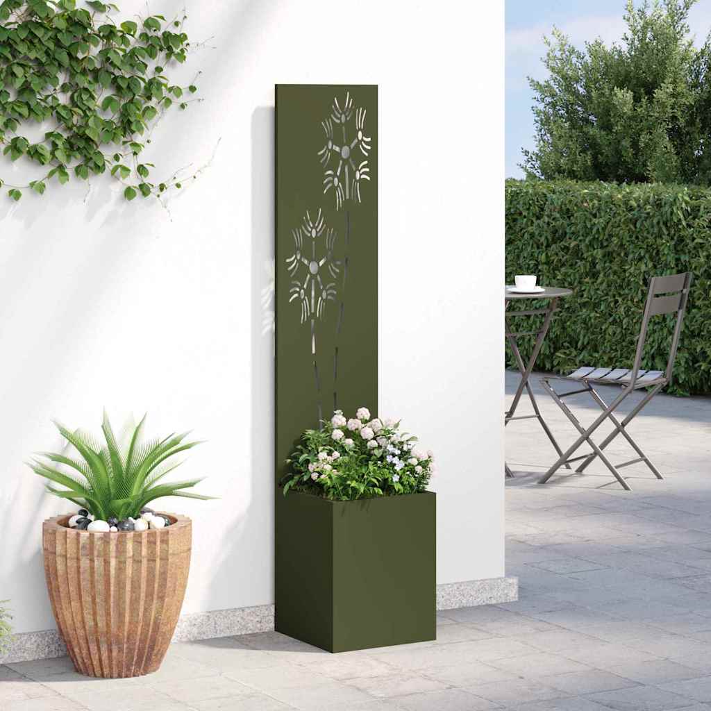 Privatnost u vrtu Cvjetni Maslinovo zelena 32 x 150 cm