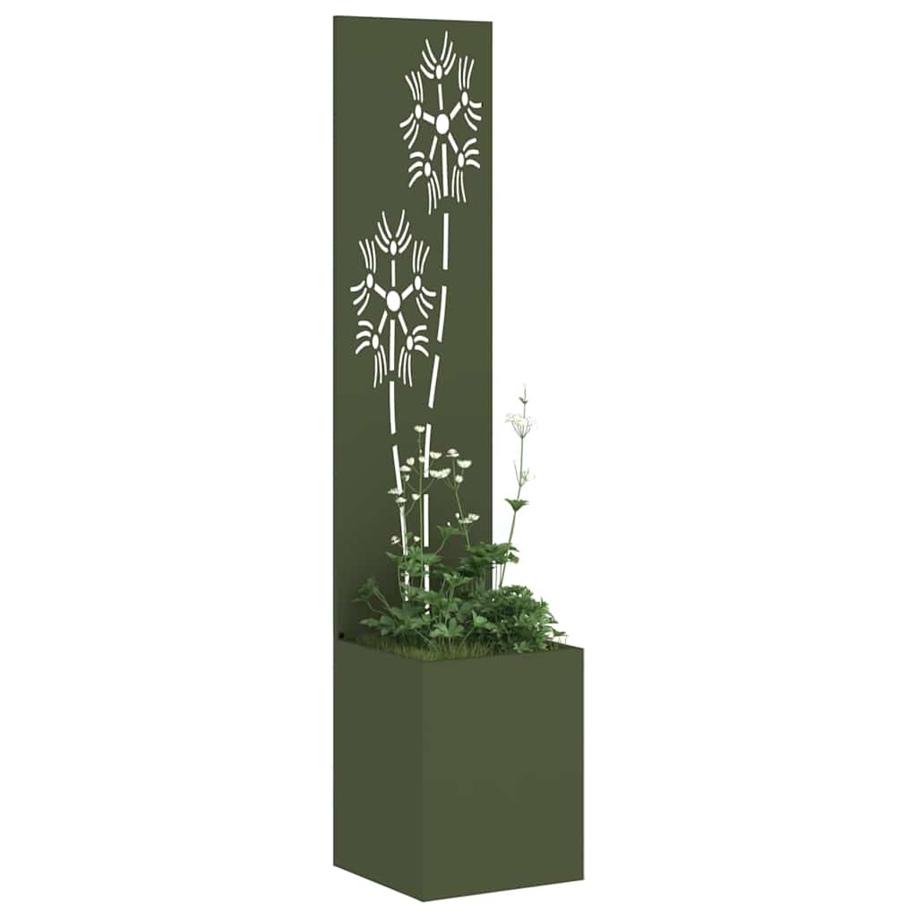 Privatnost u vrtu Cvjetni Maslinovo zelena 32 x 150 cm
