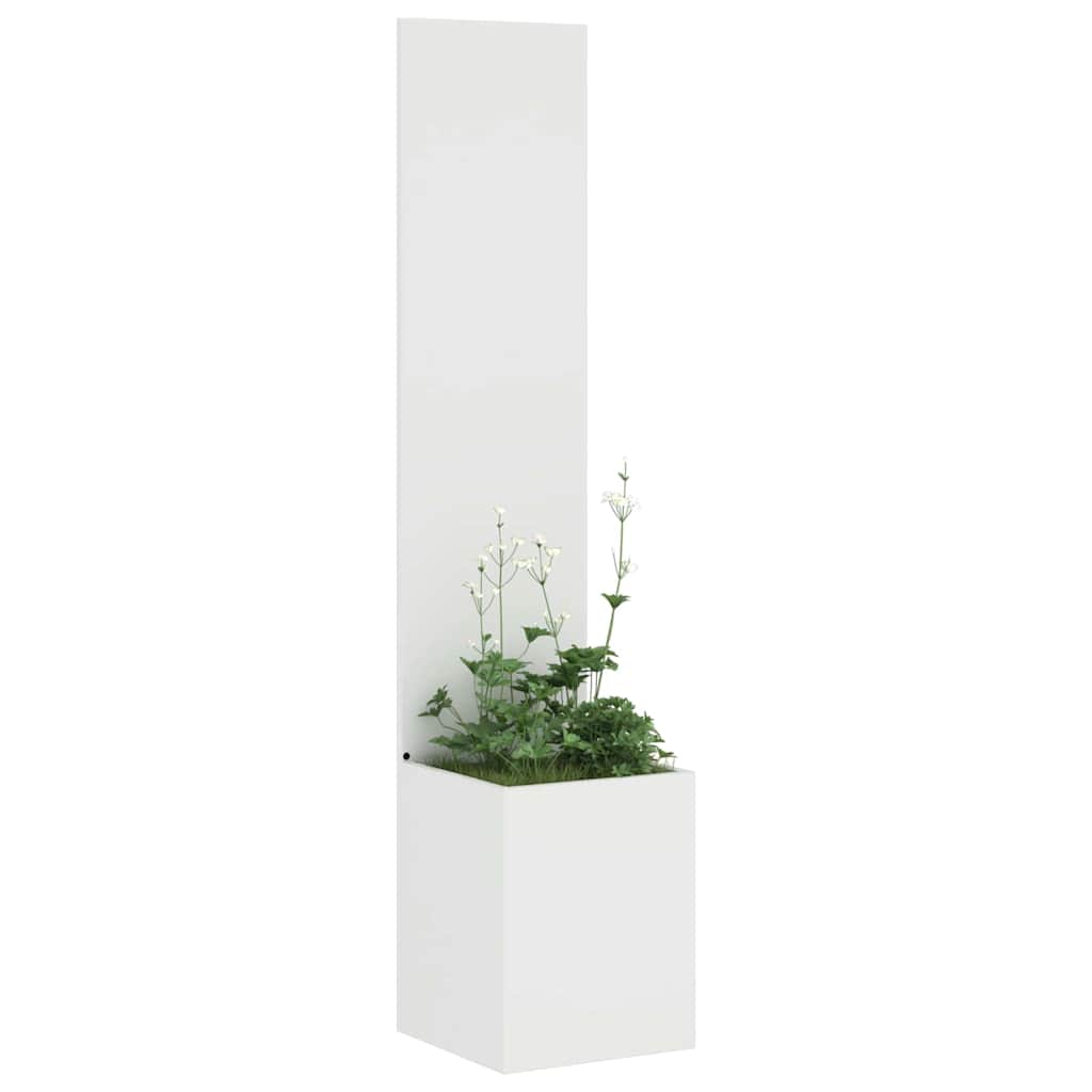 Privatnost u vrtu Bijelo 32 x 150 cm Hladno valjana čelična