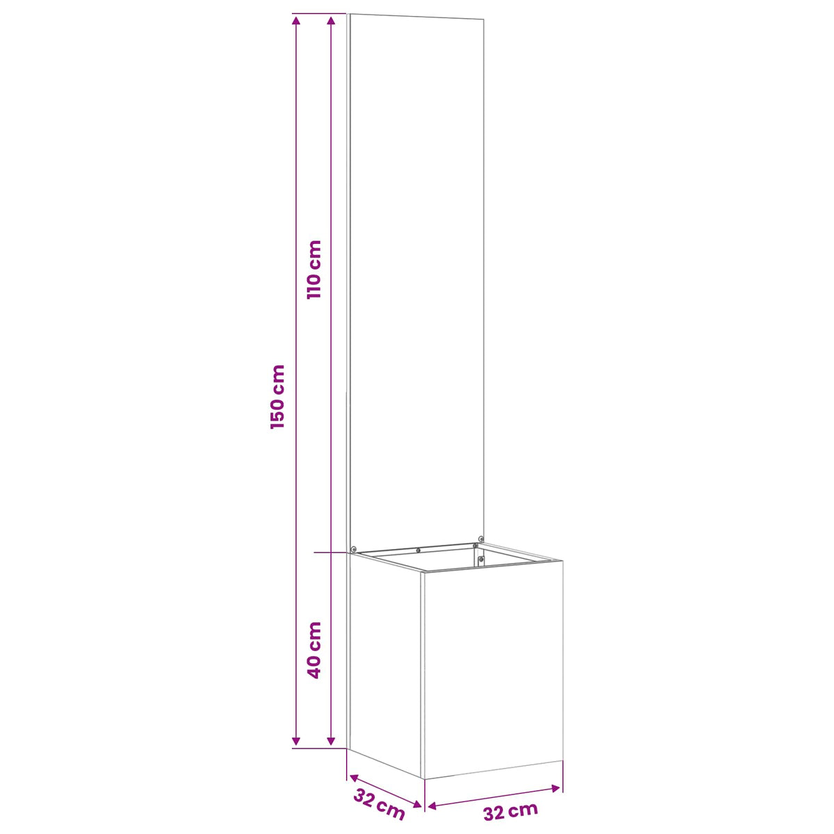 Privatnost u vrtu Rezbarija Rđa 32 x 150 cm Otporni čelik
