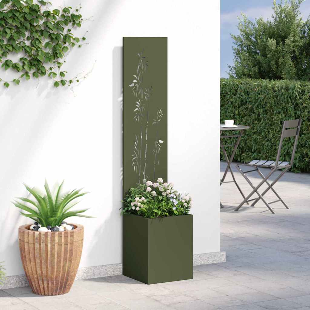 Privatnost u vrtu Cvjetni Maslinovo zelena 32 x 32 x 150 cm