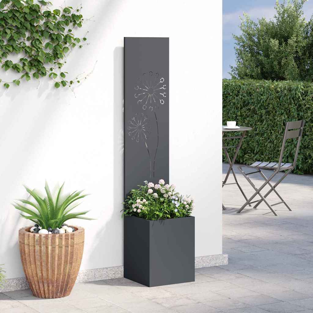 Privatnost u vrtu Antracit 32 x 150 cm Hladno valjana čelična