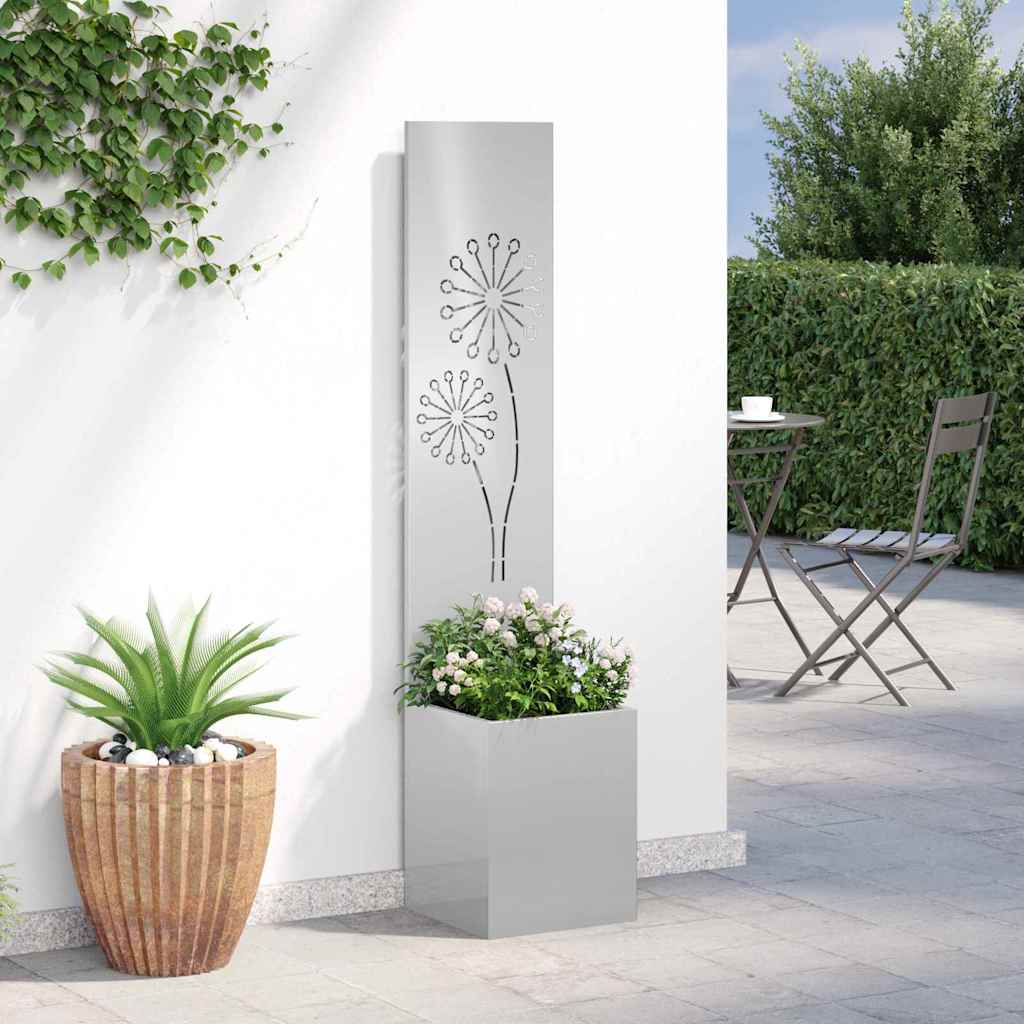 Privatnost u vrtu Srebrna 32 x 150 cm Nehrđajući čelik