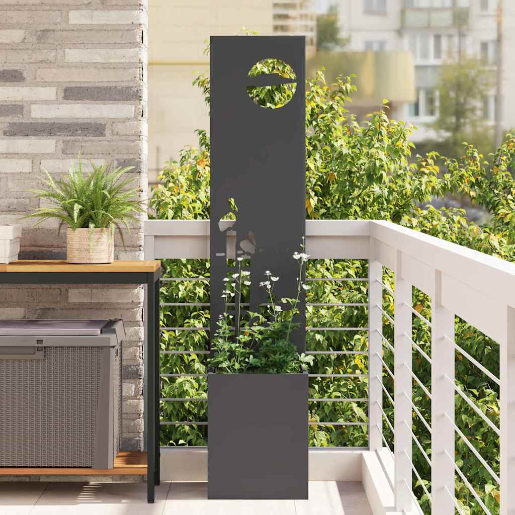 Privatnost u vrtu Crna 32 x 150 cm Hladno valjana čelična
