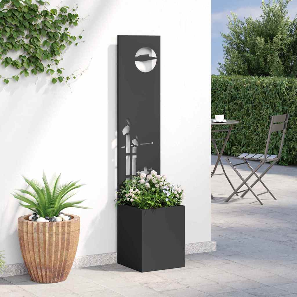 Privatnost u vrtu Crna 32 x 150 cm Hladno valjana čelična