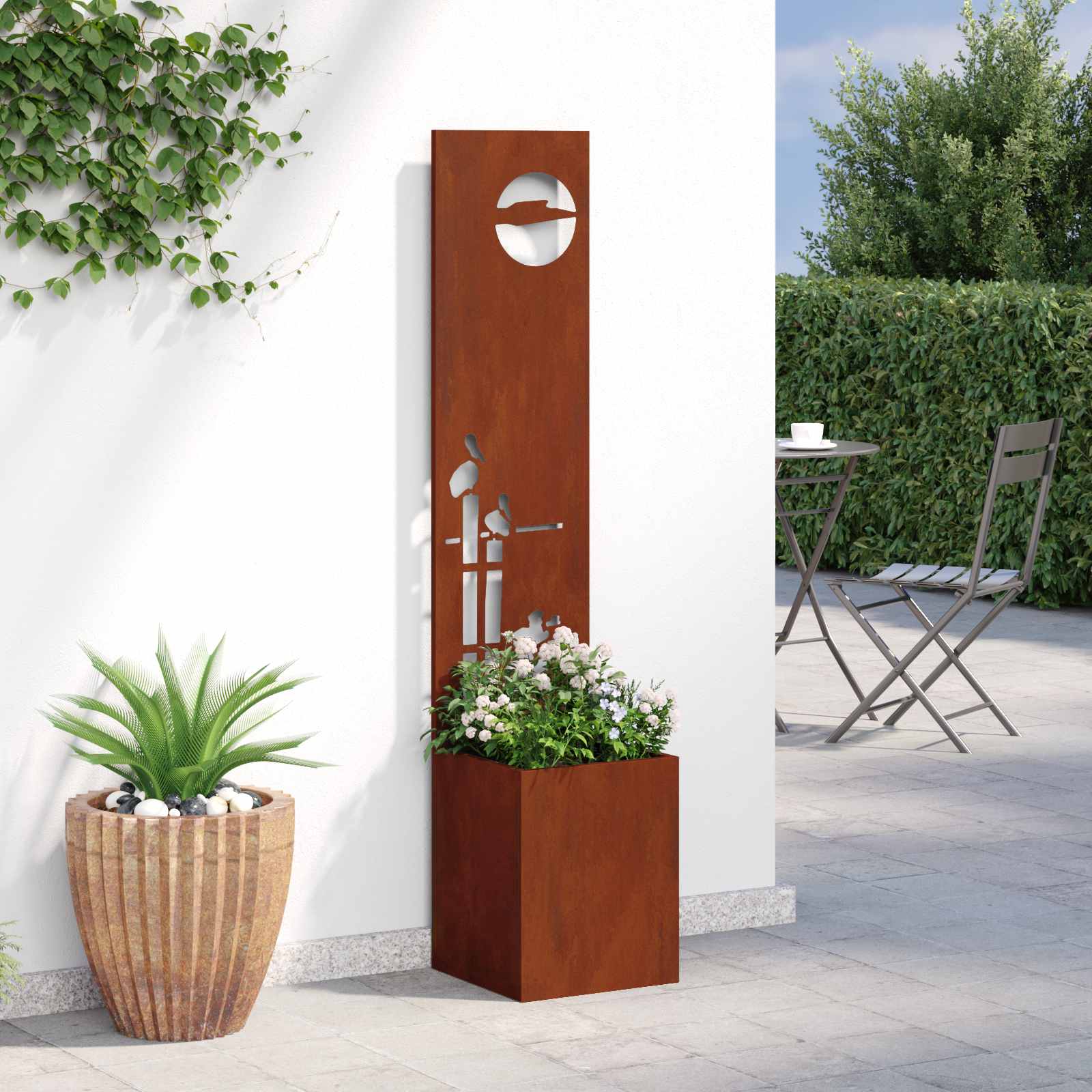 Privatnost u vrtu Rezbarija Rđa 32 x 150 cm Otporni čelik
