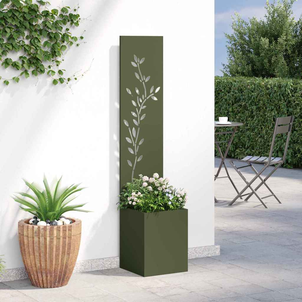 Privatnost u vrtu Cvjetni Maslinovo zelena 32 x 32 x 150 cm