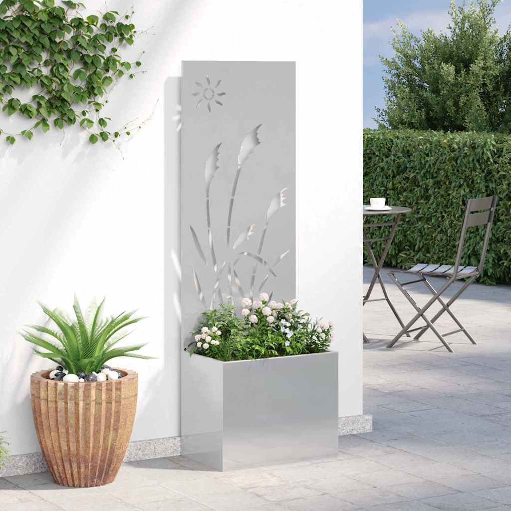 Privatnost u vrtu Srebrna 50 x 150 cm Nehrđajući čelik