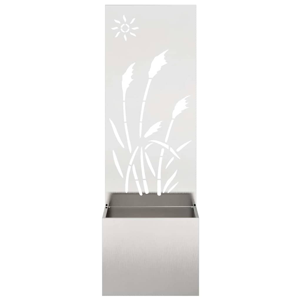 Privatnost u vrtu Srebrna 50 x 150 cm Nehrđajući čelik