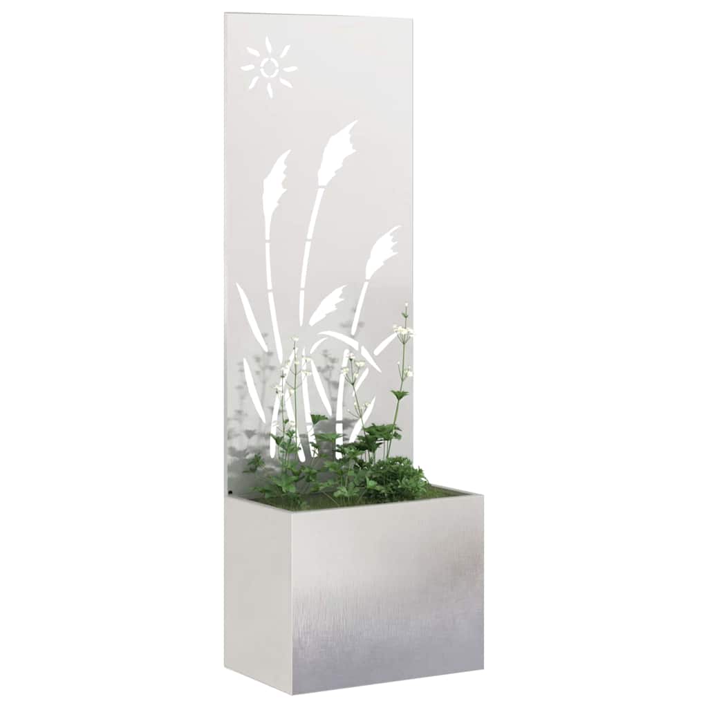 Privatnost u vrtu Srebrna 50 x 150 cm Nehrđajući čelik