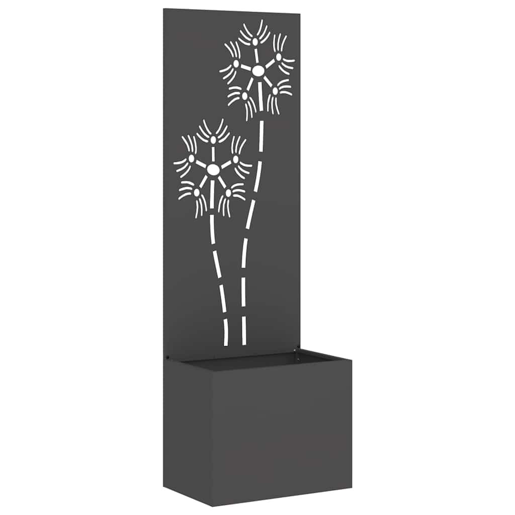 Privatnost u vrtu Crna 50 x 32 x 150 cm Hladno valjana čelična
