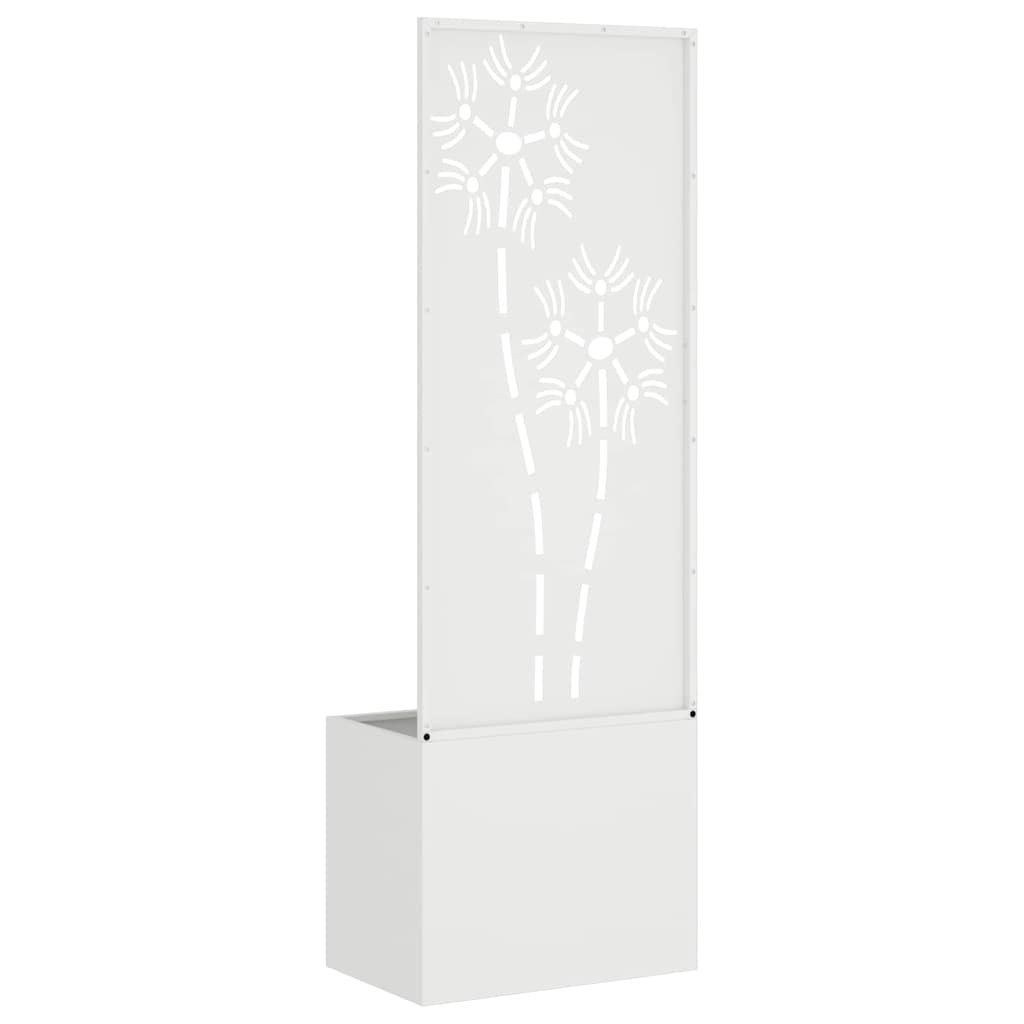 Privatnost u vrtu Bijelo 50 x 150 cm Hladno valjana čelična