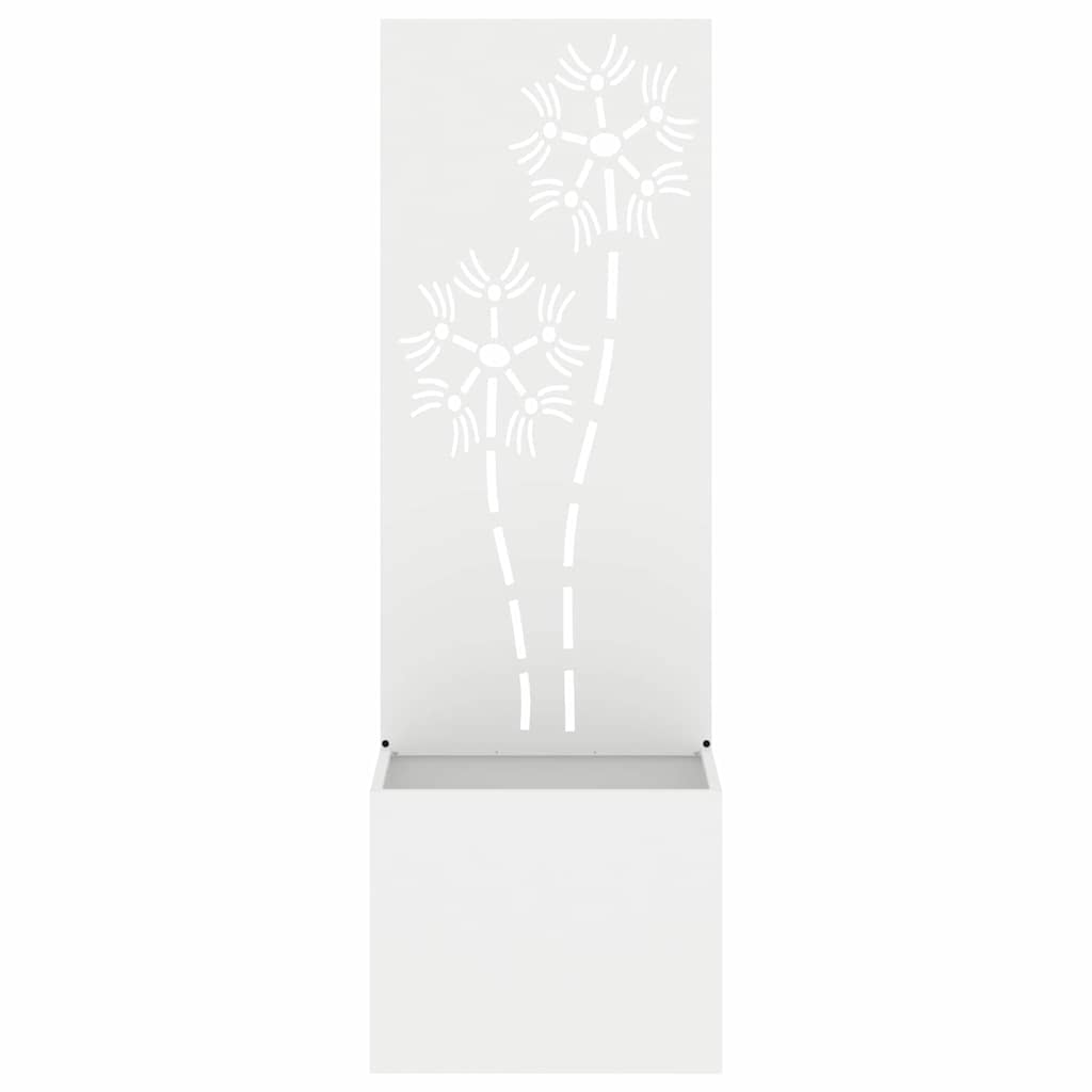 Privatnost u vrtu Bijelo 50 x 150 cm Hladno valjana čelična