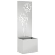 Privatnost u vrtu Cvjetni Srebrno 50 x 150 cm Pocinčani čelik
