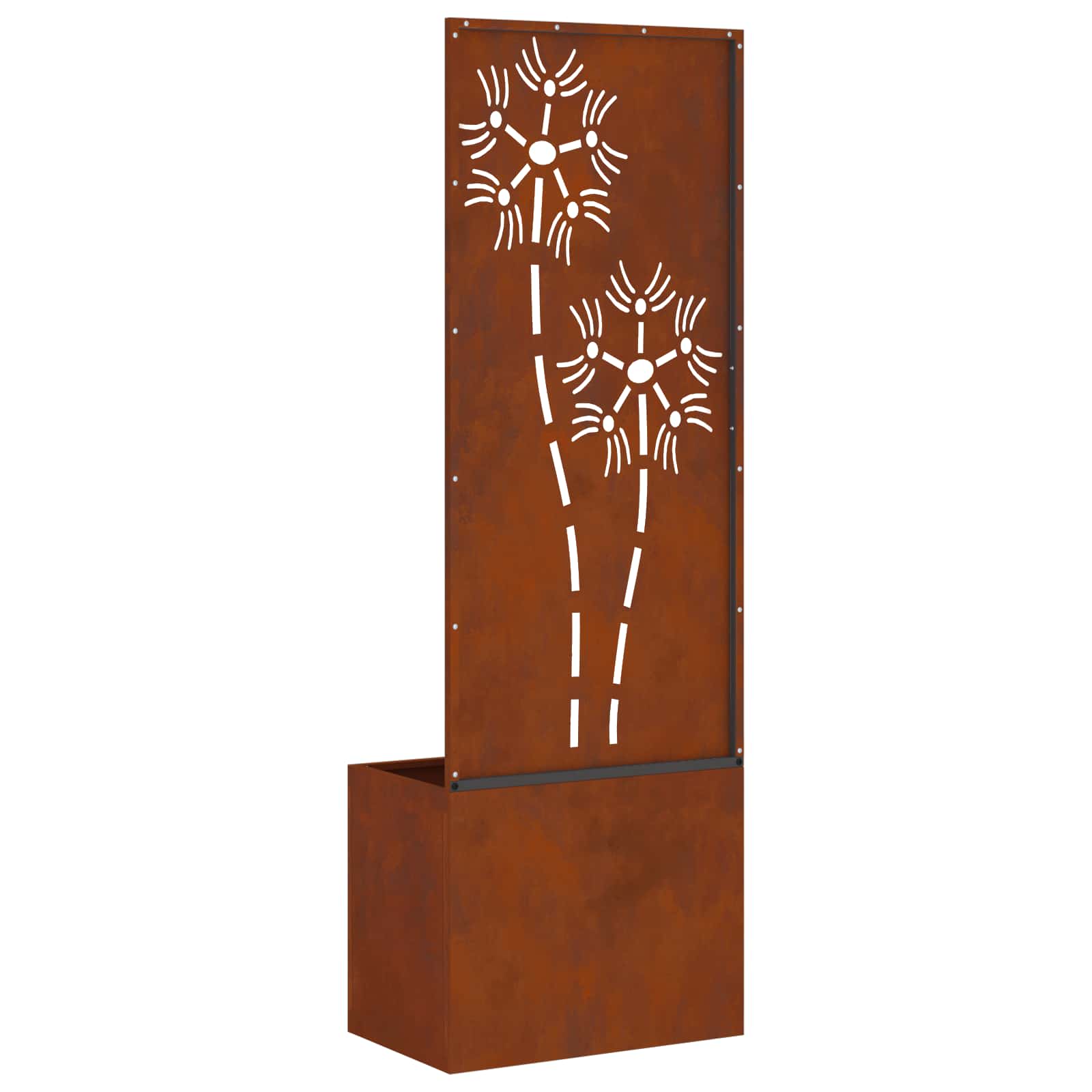 Privatnost u vrtu Cvjetni Rđa 50 x 32 x 150 cm Otporni čelik
