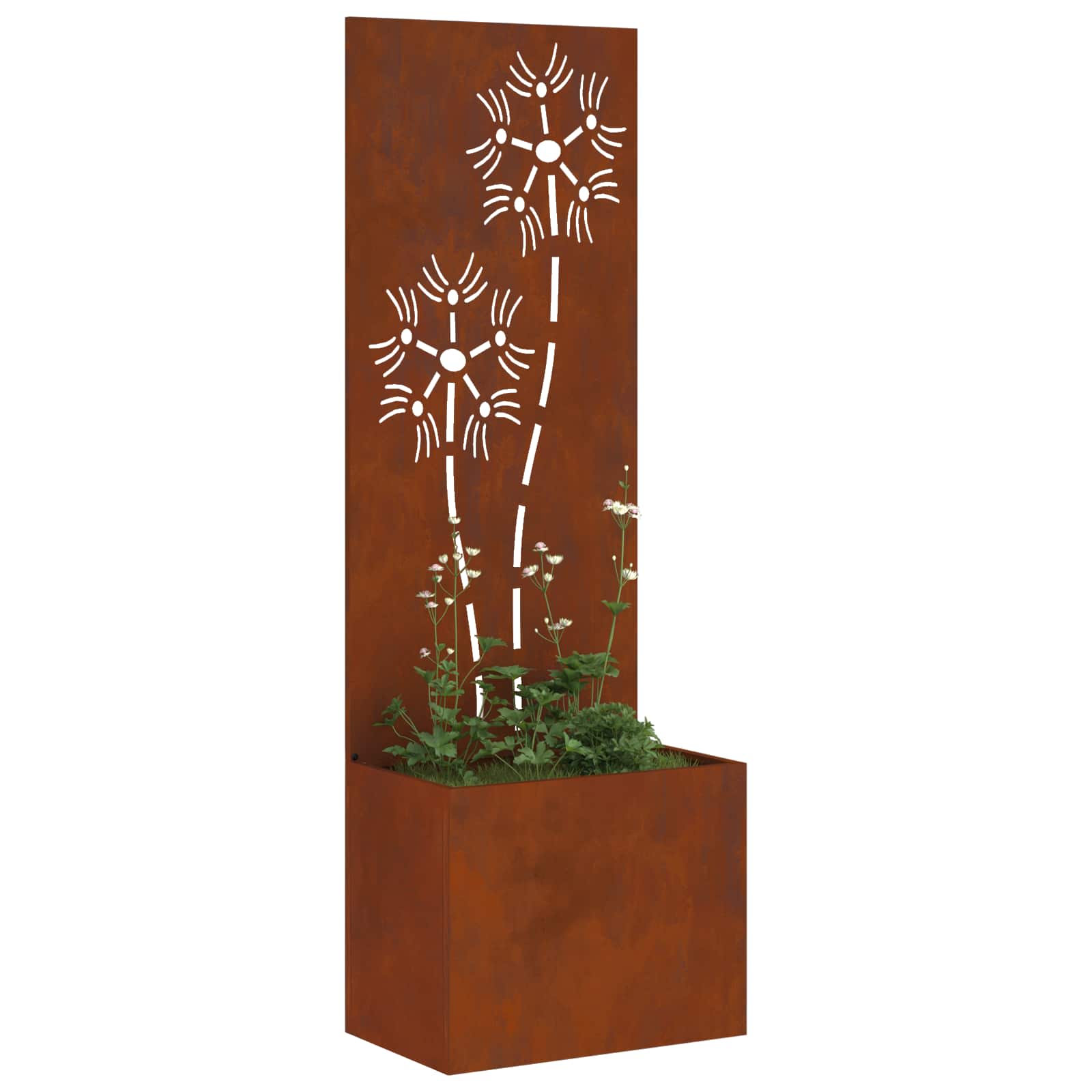 Privatnost u vrtu Cvjetni Rđa 50 x 32 x 150 cm Otporni čelik