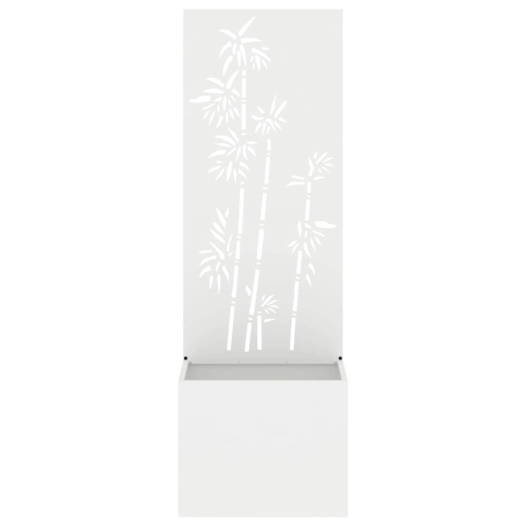 Privatnost u vrtu Bijelo 50 x 150 cm Hladno valjana čelična