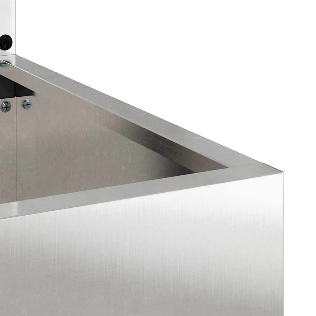 Privatnost u vrtu Cvjetni Srebrna 50 x 150 cm Nehrđajući čelik