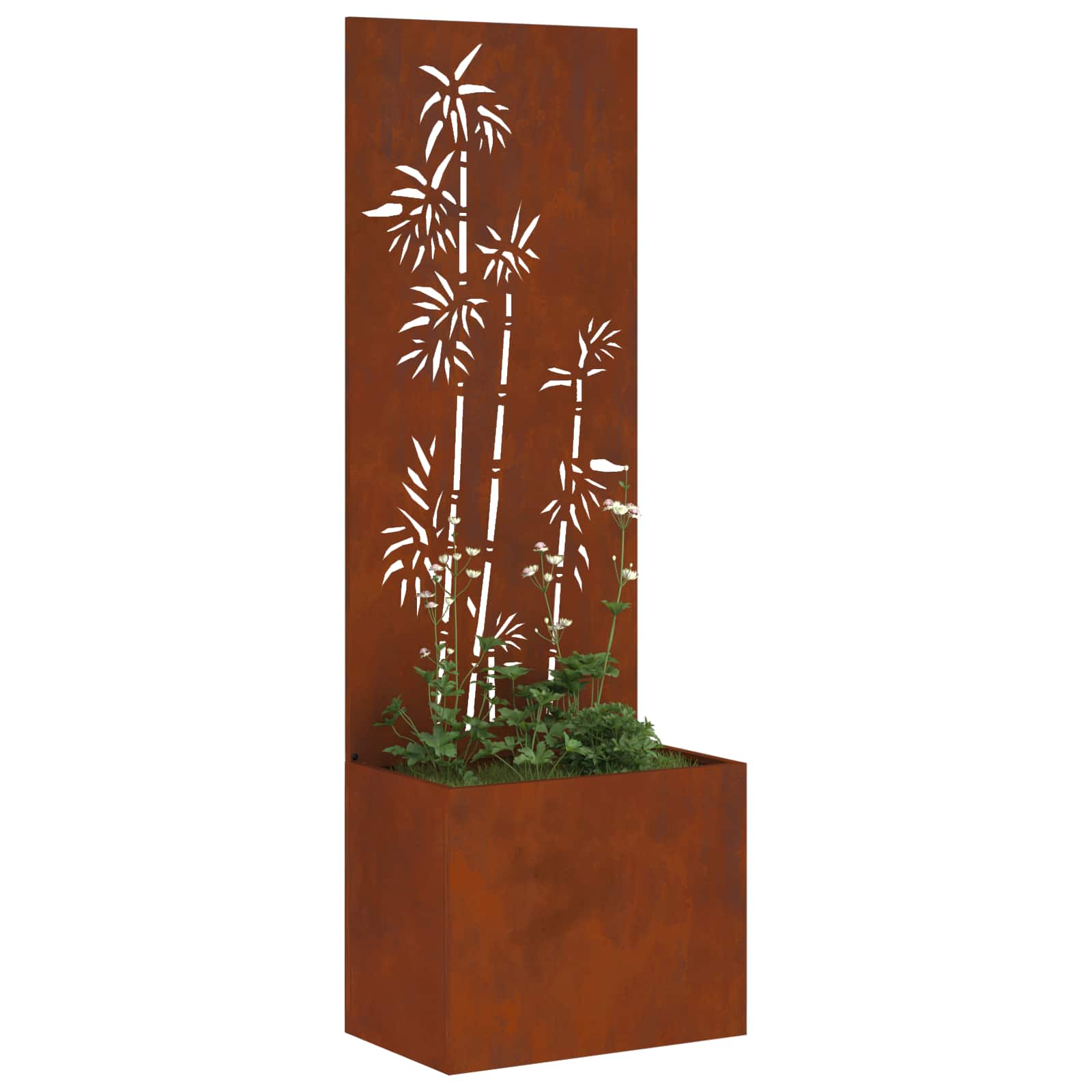 Privatnost u vrtu Cvjetni Rđa 50 x 150 cm Otporni čelik