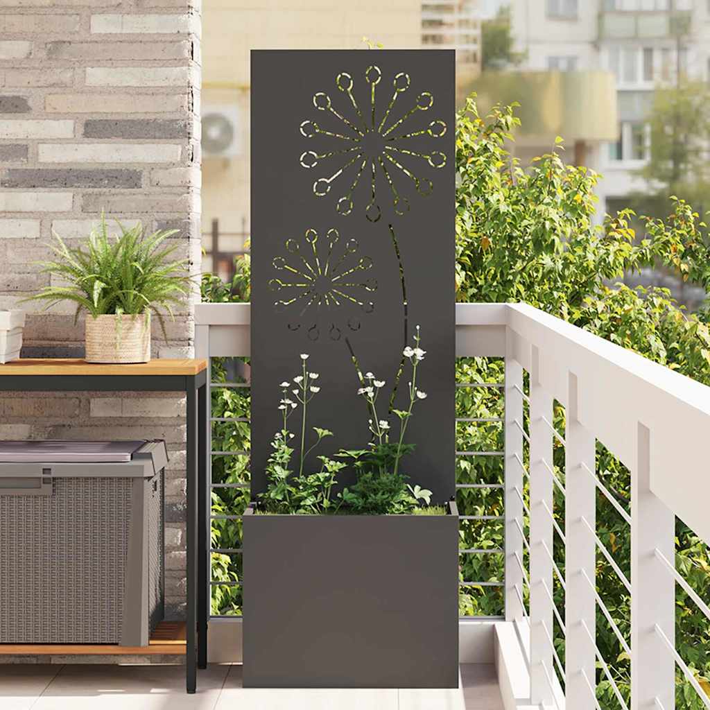 Privatnost u vrtu Crna 50 x 150 cm Hladno valjana čelična