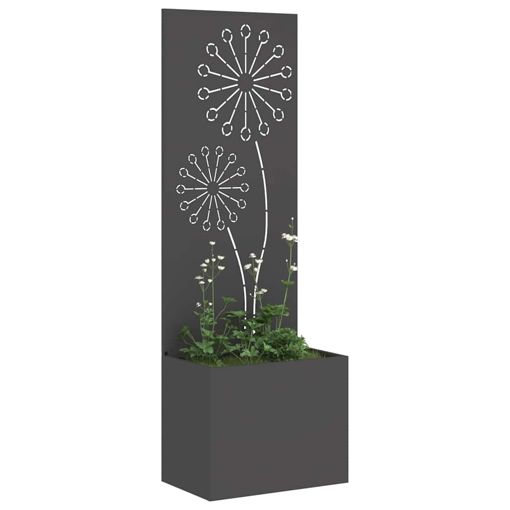 Privatnost u vrtu Crna 50 x 150 cm Hladno valjana čelična