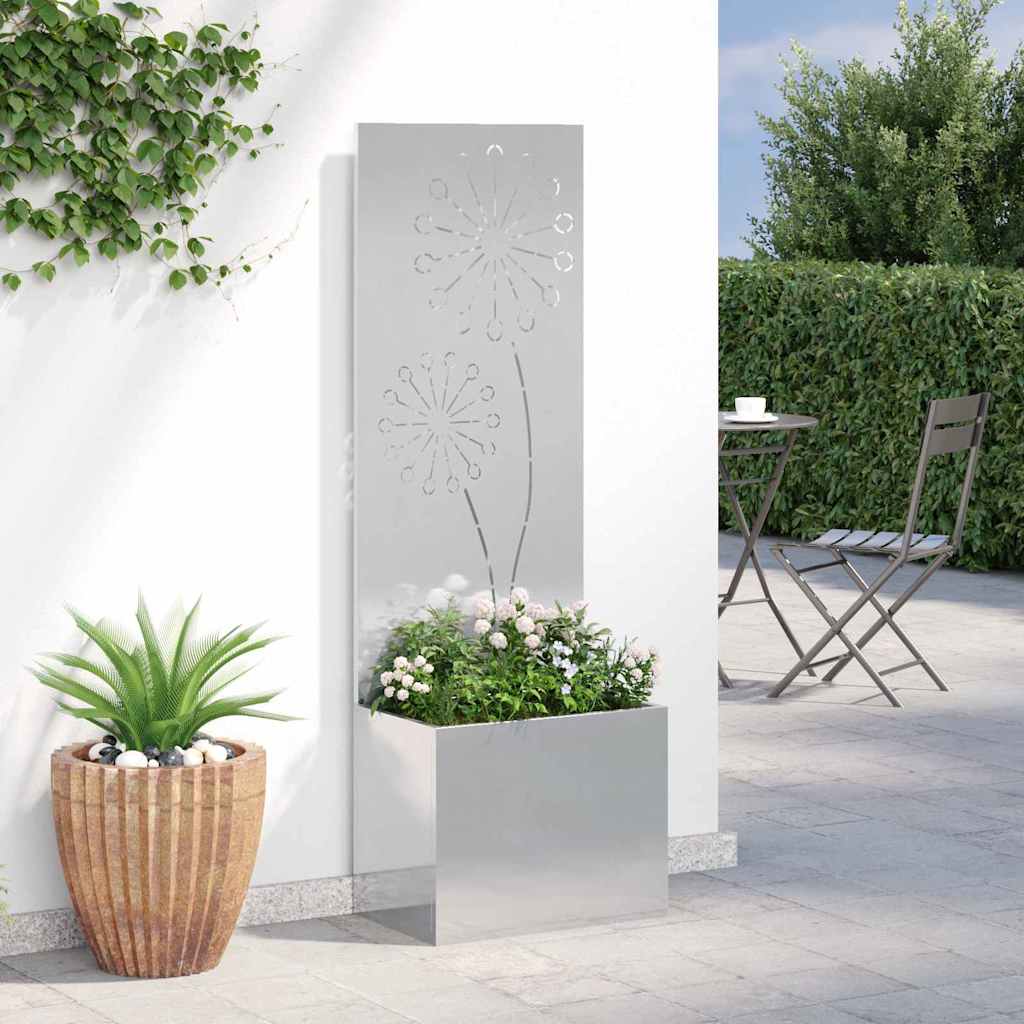 Privatnost u vrtu Srebrna 50 x 150 cm Nehrđajući čelik
