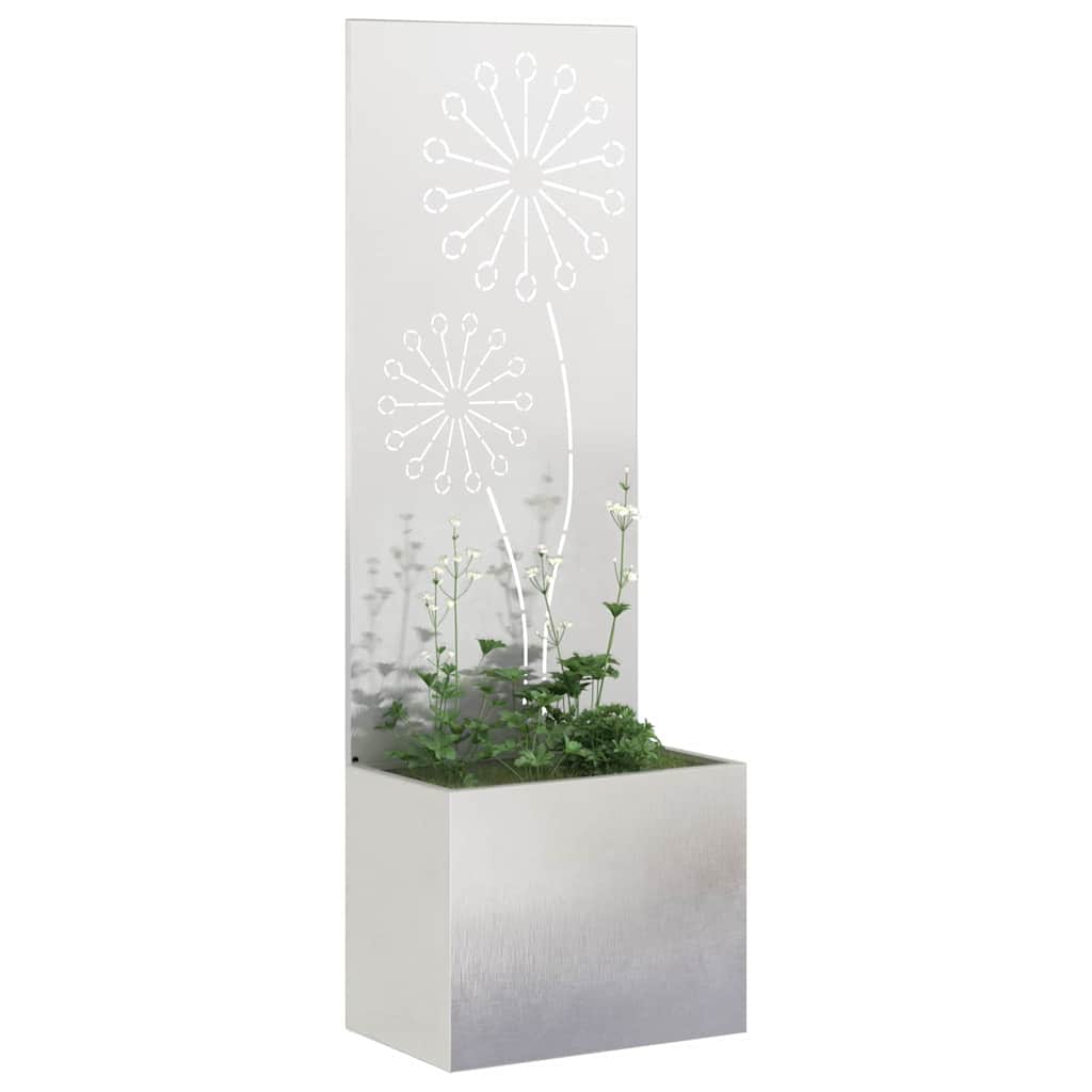 Privatnost u vrtu Srebrna 50 x 150 cm Nehrđajući čelik