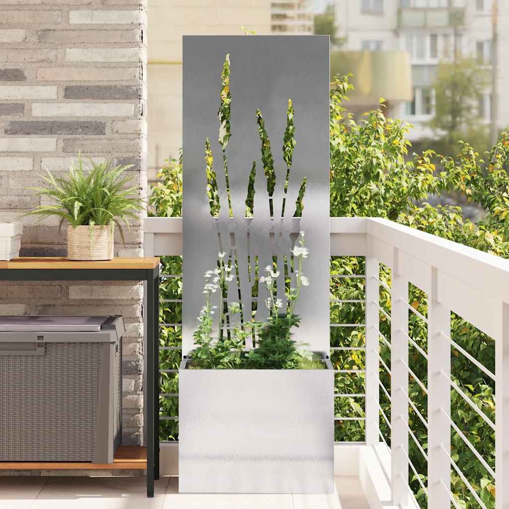 Privatnost u vrtu Srebrna 50 x 150 cm Nehrđajući čelik