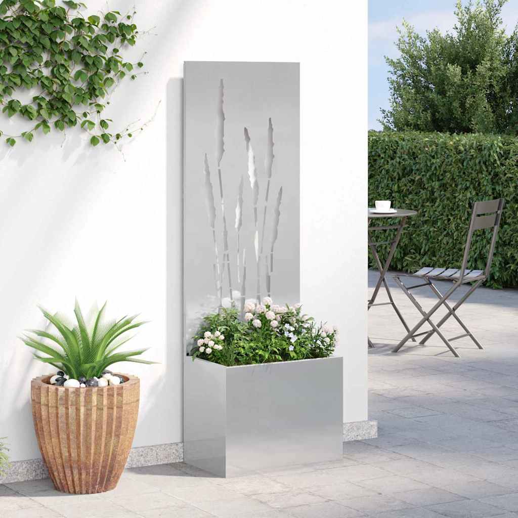 Privatnost u vrtu Srebrna 50 x 150 cm Nehrđajući čelik