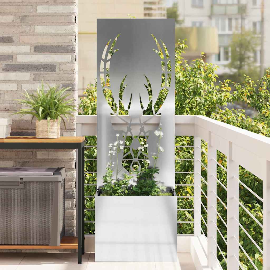 Privatnost u vrtu Srebrno 50 x 150 cm Pocinčani čelik