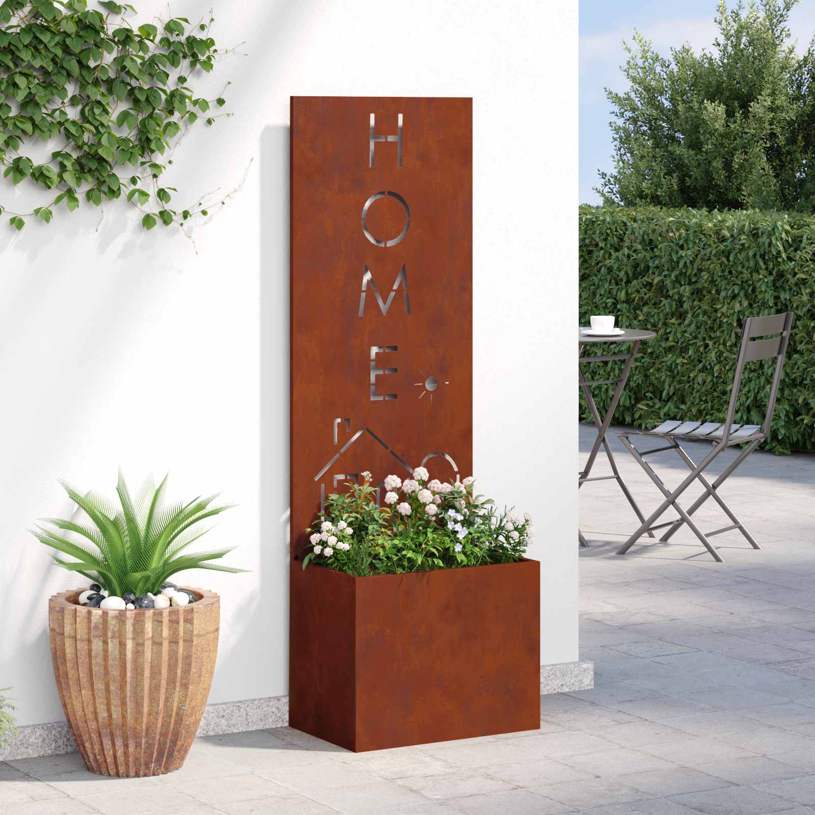 Privatnost u vrtu Rezbarija Rđa 50 x 150 cm Otporni čelik