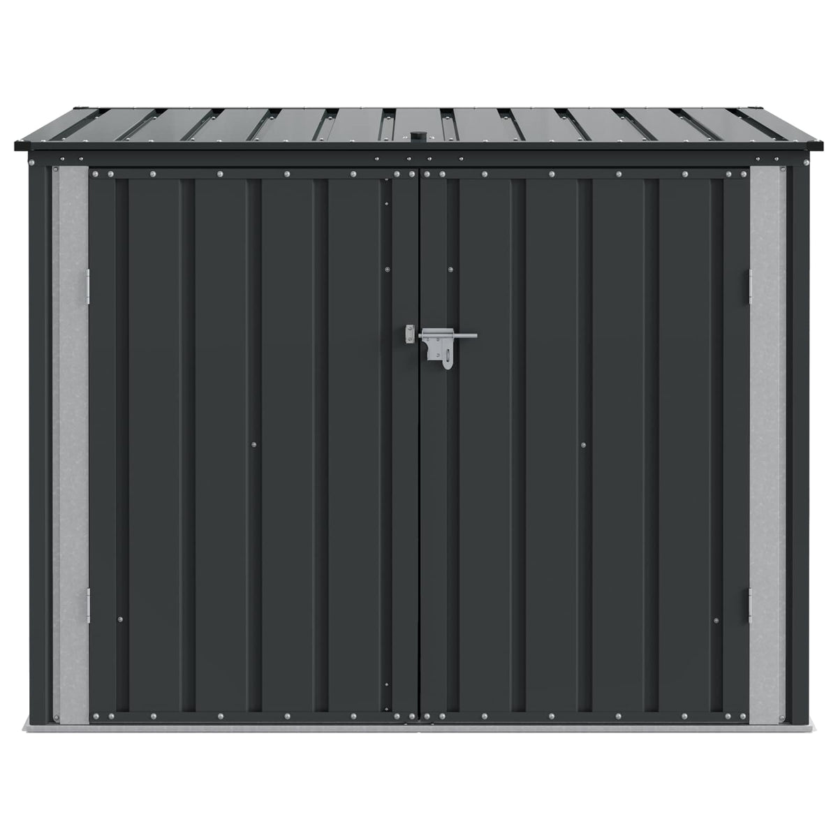 Kutija za spremanje u vrtu Crna 151,5 x 82 x 110,5 cm Čelik