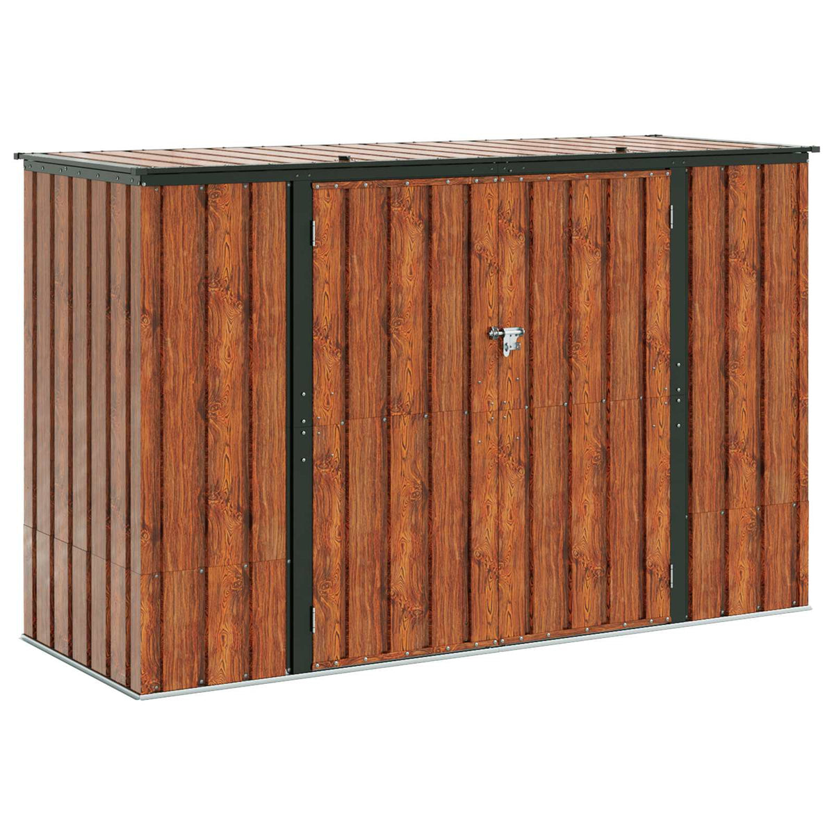 Kutija za spremanje u vrtu Smeđa 214 x 82 x 132 cm Čelik