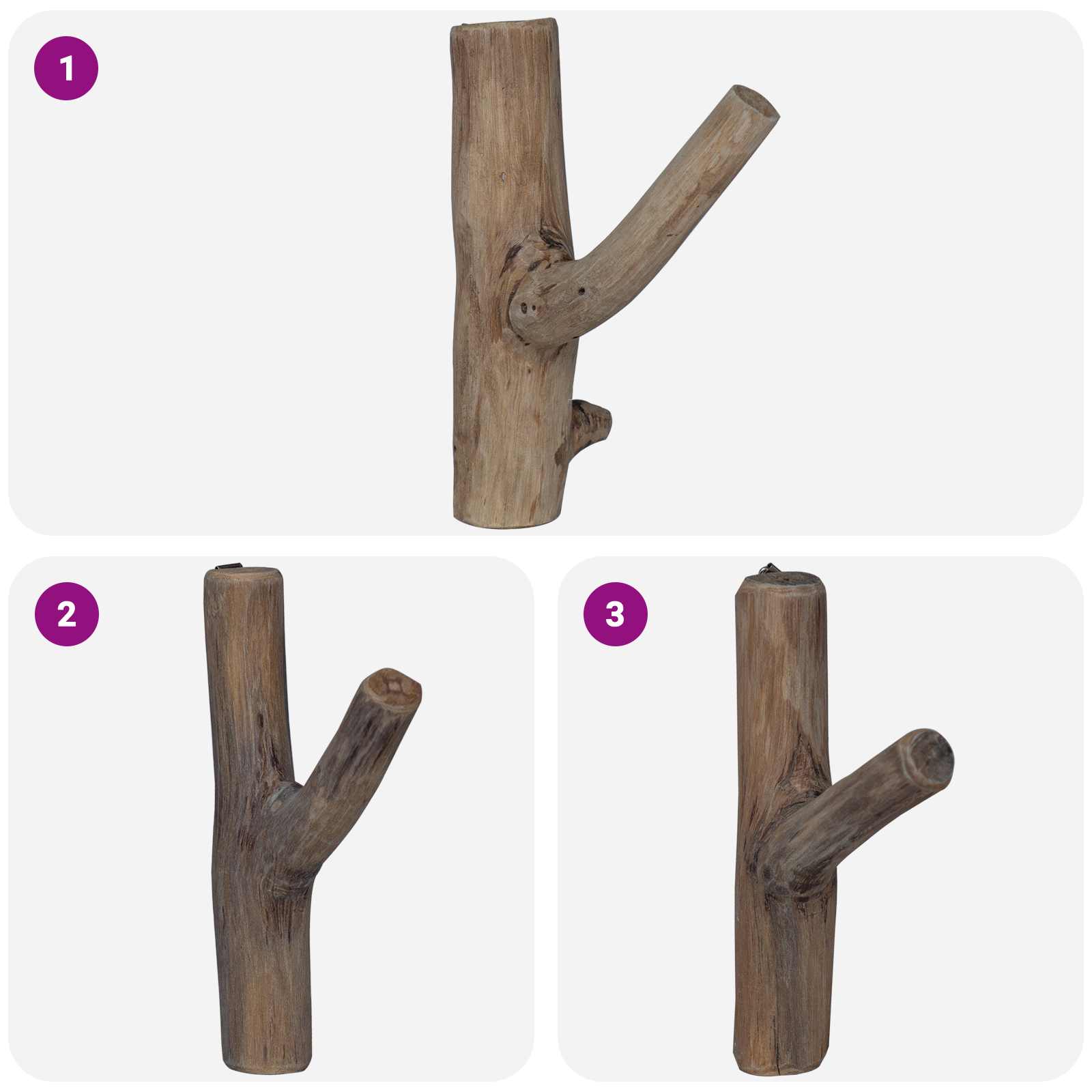 Kuka Smeđa 4 x 4 x 14 cm Čvrsto drvo iz reciklaže