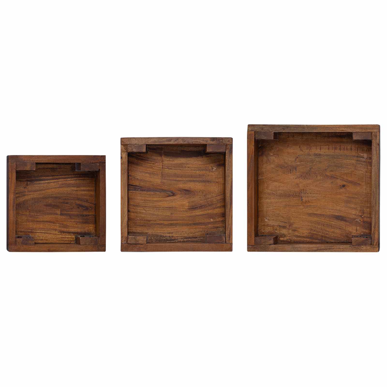 Stalak za biljke 3 pcs Smeđa Drvo od mahagonija